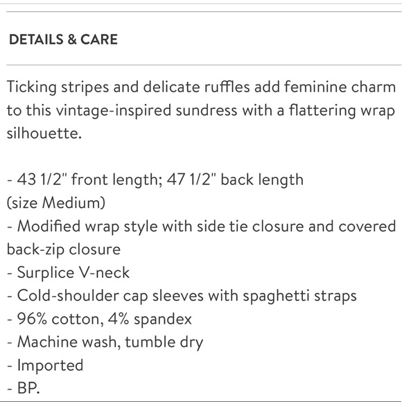 ❌sold - Blue white stripes ruffles wrap dress - Picture 6 of 6